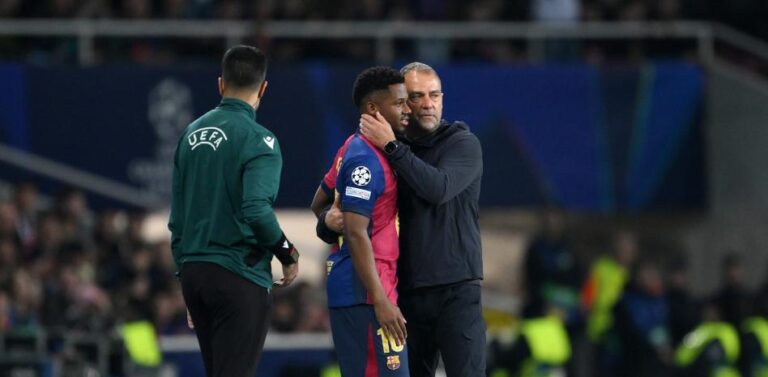 Ansu Fati reapareció tres meses después tras suplir a Lamine