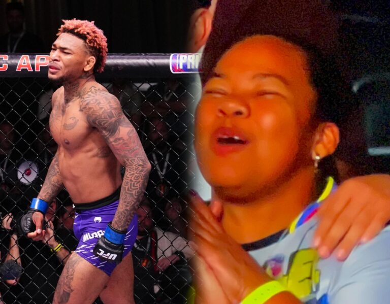 (VIDEO) MOMENTAZO: La reacción de la mamá de Michael Morales al vencer a Gilbert Burns
