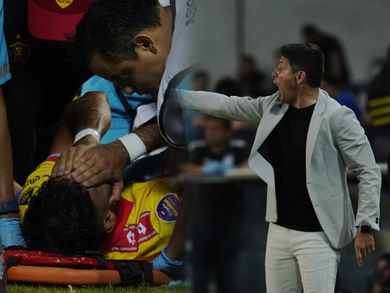(VIDEO) “La alegría no es completa”: El DT de Aucas habló sobre la grave lesión de Serpa