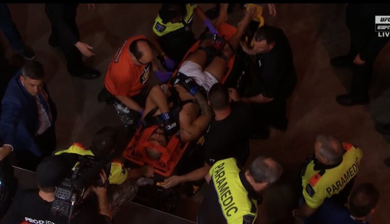 (VIDEO) Terror en el octágono: Bruno Silva es noqueado brutalmente y retirado en camilla
