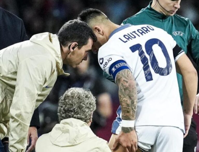 Dudas en el parte médico de Lautaro Martínez: el Inter lo evaluará “día a día”