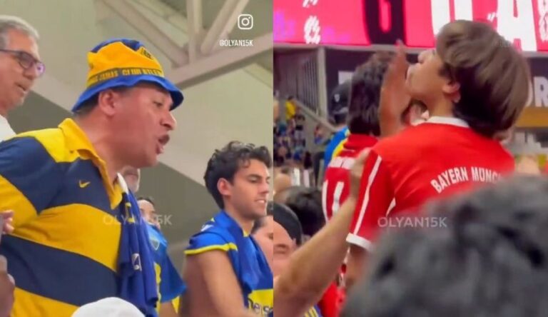 (VIDEO) Hinchas de Boca se enfrentaron a un niño del Bayern que los provocó en el 2-1