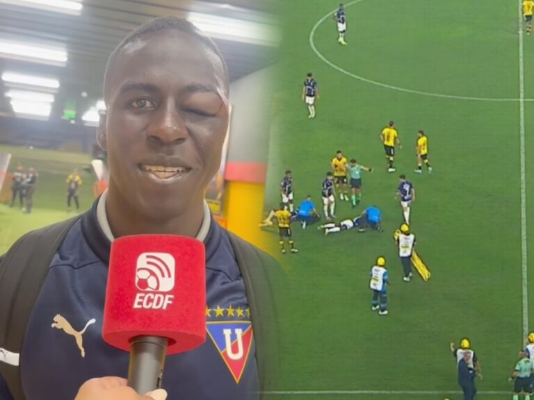 (VIDEO) “Estoy bien, yo vengo a dar lo mejor”: Así quedó el ojo de Josué Cuero tras un choque con Adé