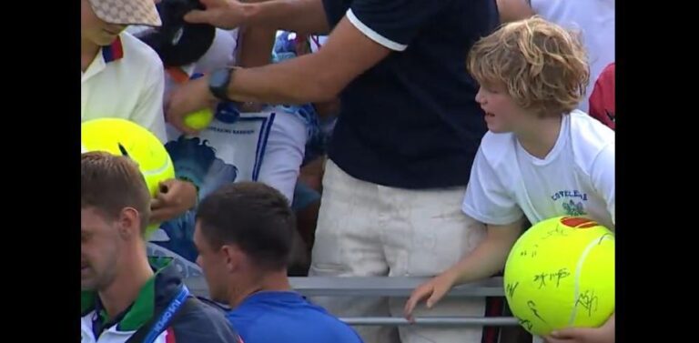 (VIDEO) Indignación en el US Open tras el lamentable robo a un niño tras un partido