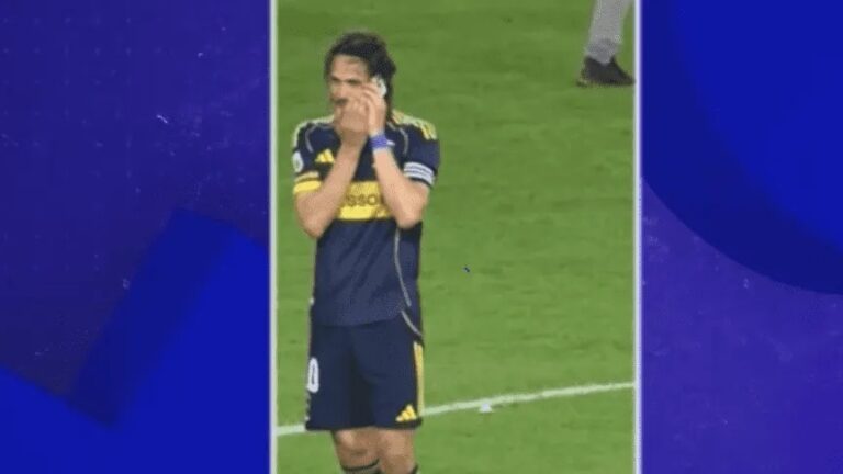 (VIDEO) Riquelme llamó a Cavani tras su regreso al gol en Boca