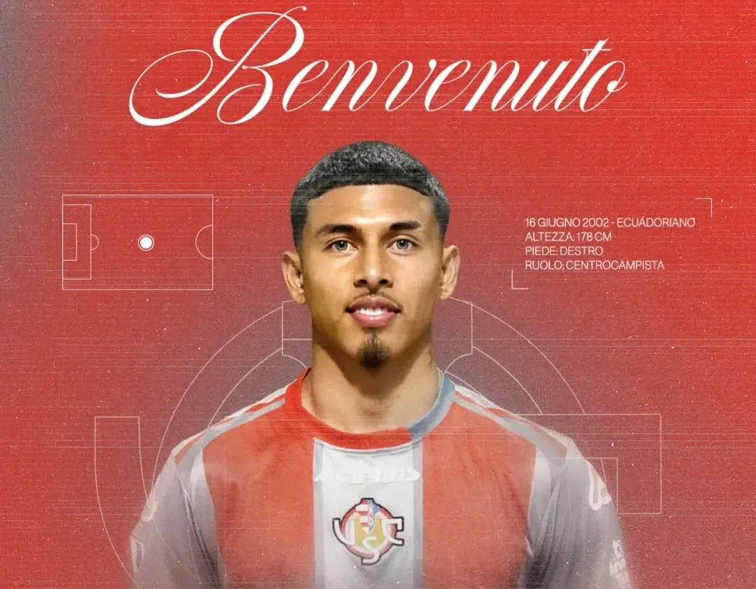 Noticia Banco Guayaquil // Oficial: Jeremy Sarmiento es nuevo jugador del Cremonese