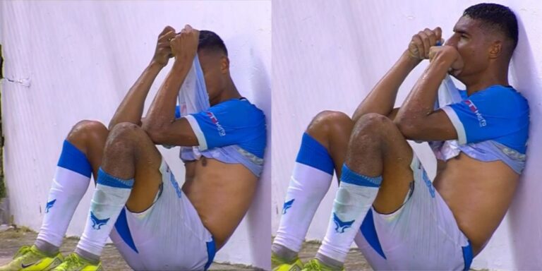 TRAS EL EMPATE AGÓNICO DEL AUCAS: Jostin Alman rompió en llanto al finalizar el partido