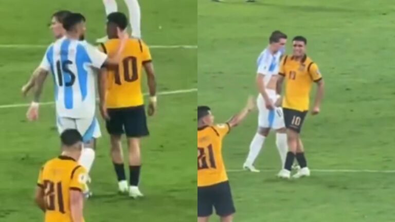 (VIDEO) “Aquí te cag…s”: El picante duelo entre Nico González y Kendry Páez en el Ecuador vs. Argentina