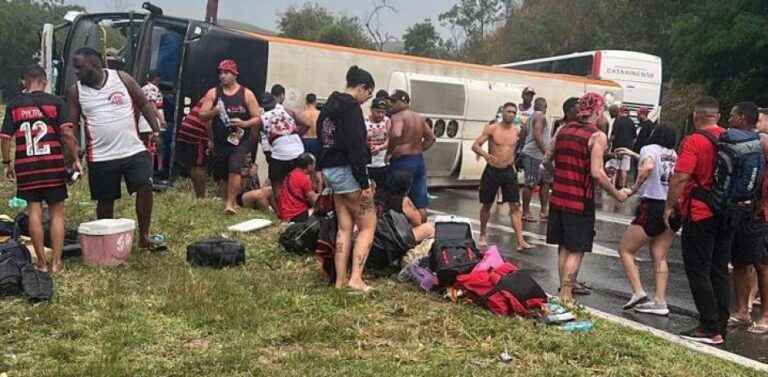 (VIDEO) Accidente en Brasil, con casi 50 aficionados del Flamengo heridos