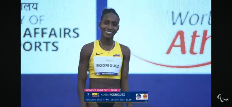 Kiara Rodríguez rompe récord mundial en los 200 metros T46/47