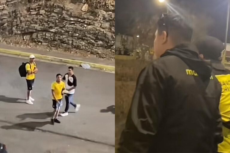 (VIDEO) “¡LARGATE!” Fuerte disputa verbal entre hinchas de BSC y Byron Castillo tras derrota ante IDV