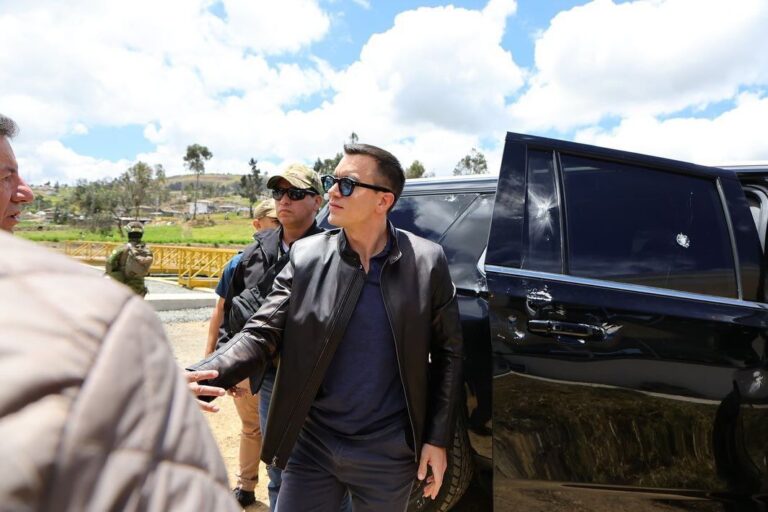 Gobierno denuncia una “tentativa de asesinato” contra el presidente Daniel Noboa en Cañar