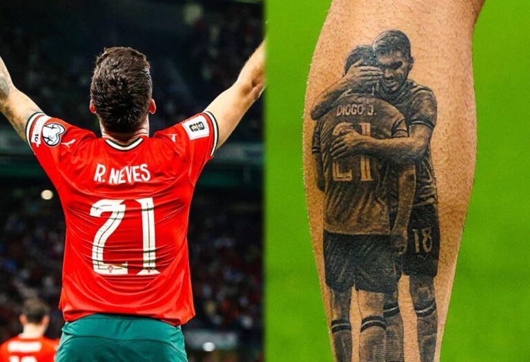 (VIDEO) Rubén Neves celebró su primer gol con Portugal homenajeando a Diogo Jota