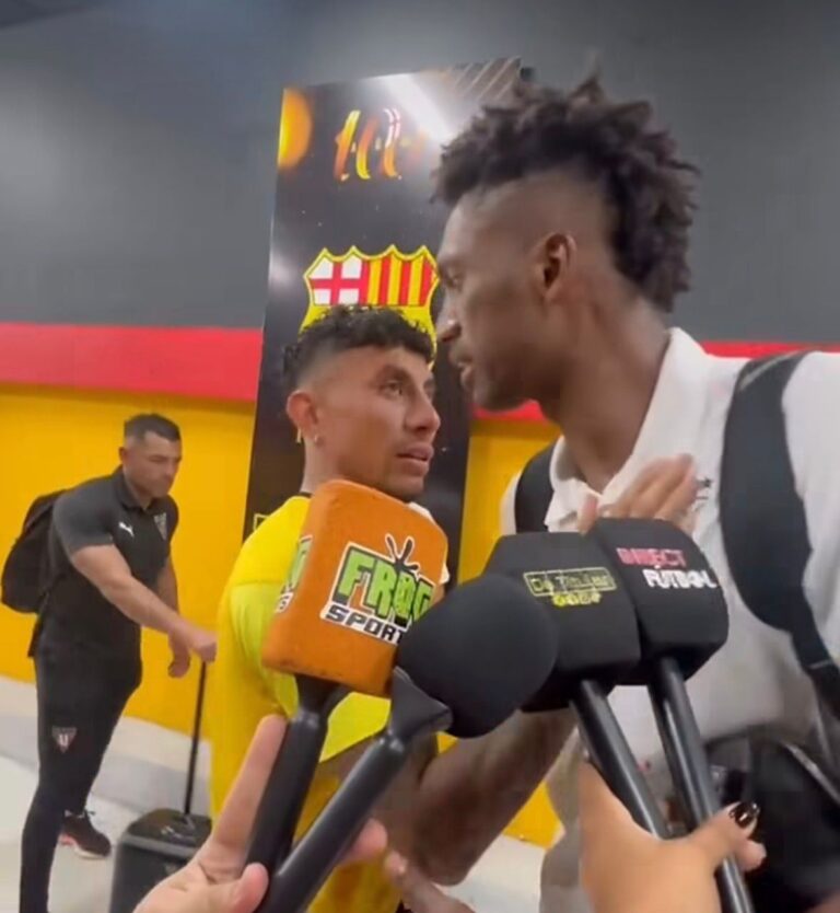 (VIDEO) Rivalidad solo en cancha: Así se despidieron los jugadores de BSC y LDU