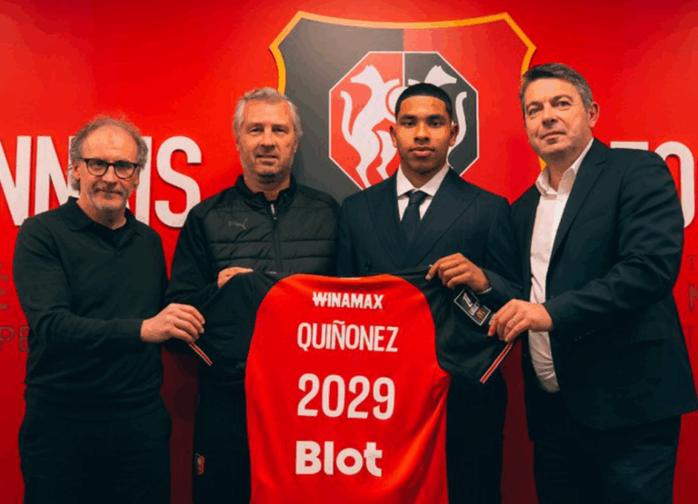 Noticia Banco Guayaquil // Rennes asegura a su joya tricolor: Elías Legendre Quiñónez firma contrato profesional hasta 2029
