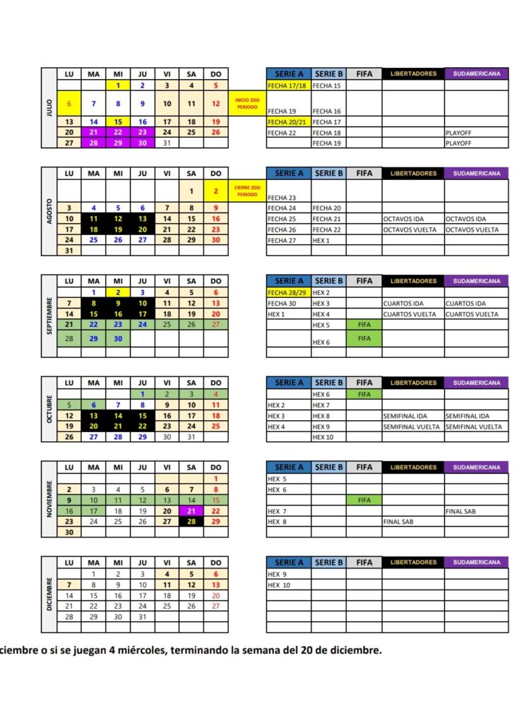 EL CALENDARIO OFICIAL: Las fechas de inicio y finalización de la ...