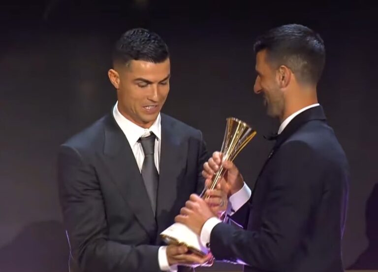 Novak Djokovic recibió el Global Sports Award en los Globe Soccer Awards