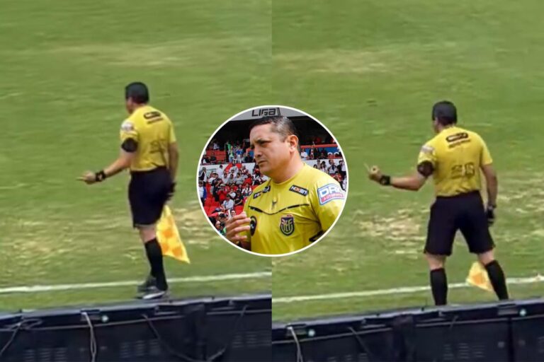 (VIDEO) Juez de línea ‘saca el dedo’ a hinchas de Macará durante el encuentro ante Dep. Cuenca