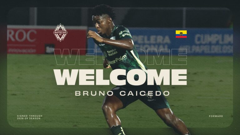 OFICIAL: Bruno Caicedo ya es jugador del Vancouver Whitecaps de la MLS