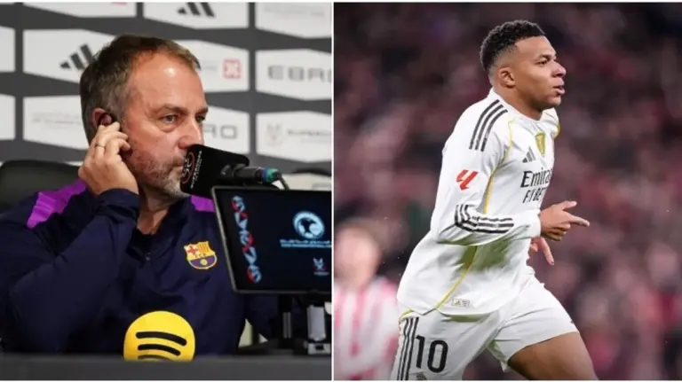 Flick, sobre si juega Mbappé: “¿Cuántos Clásicos jugamos en año y medio y cuántos ganamos?”