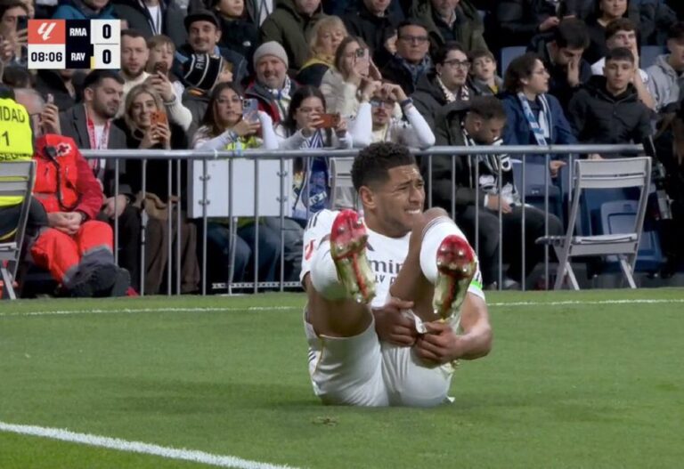 (VIDEO) Bellingham se lesiona ante el Rayo Vallecano y abandona el campo entre lágrimas