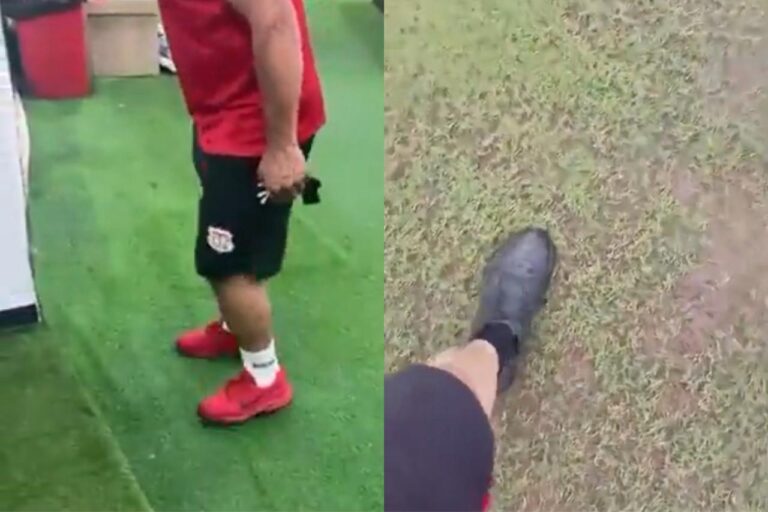 (VIDEO) T. Universitario reportó mal estado de la cancha del Monumental previo al duelo ante BSC