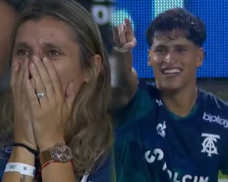 (VIDEO) La reacción de una madre al ver que su hijo marcó un doblete en Argentina