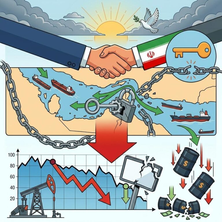 Los precios del petróleo caen y las acciones suben tras el anuncio de alto el fuego de Trump