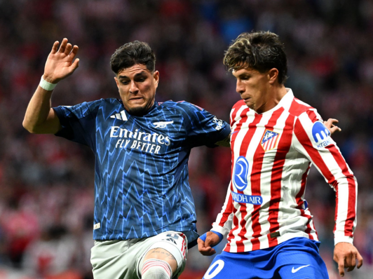 (VIDEO) Atlético y Arsenal empataron en la ida de las semis de Champions: Hincapié fue titular en los Gunners