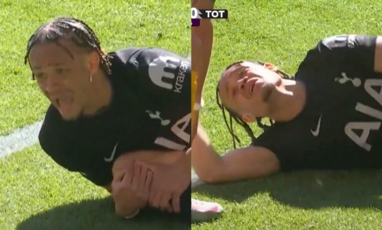 (VIDEO) Alarmas encendidas en Países Bajos: Xavi Simons se lesionó y fue retirado en camilla