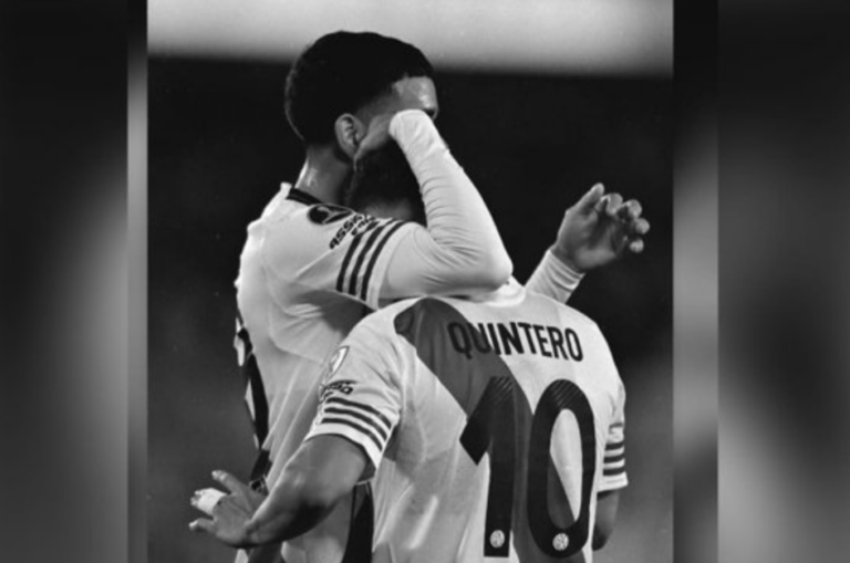 Juanfer Quintero y un cariñoso respaldo a Kendry Páez en River