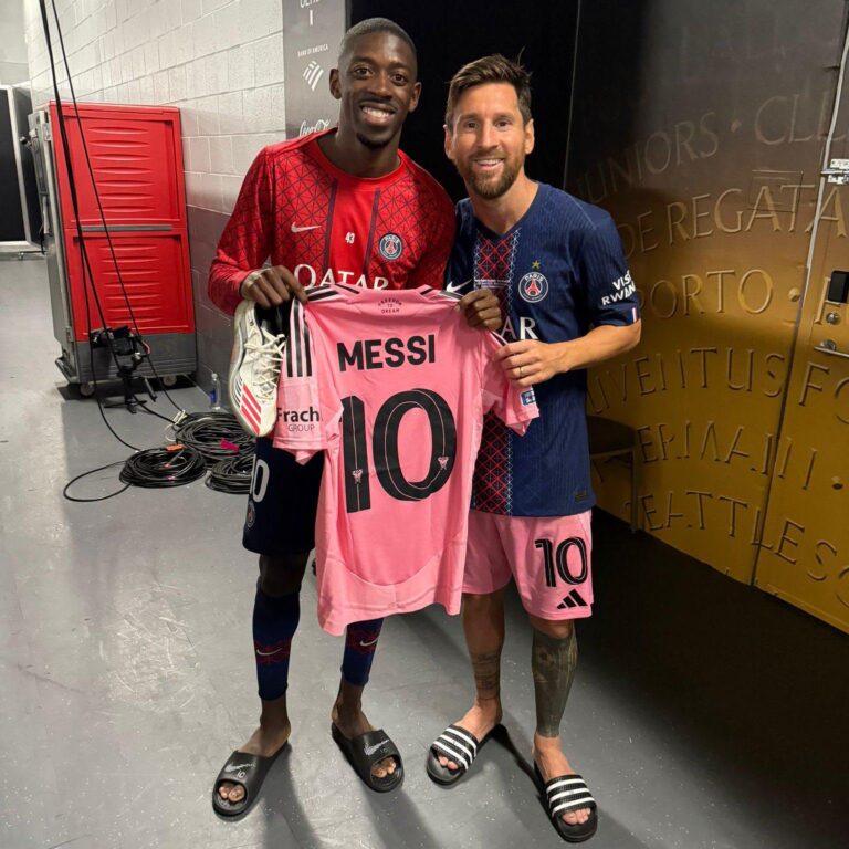 Dembélé alabó a Messi: “Es el mejor jugador que he visto en mi vida”