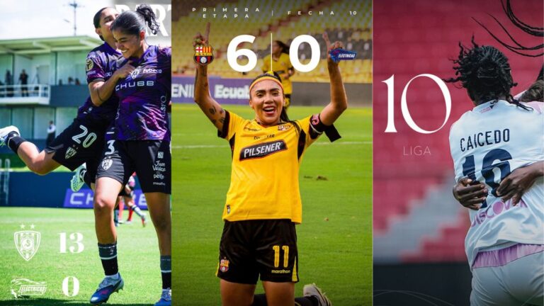 IDV, LDU y Barcelona completaron goleadas ante Emelec en la Superliga Femenina