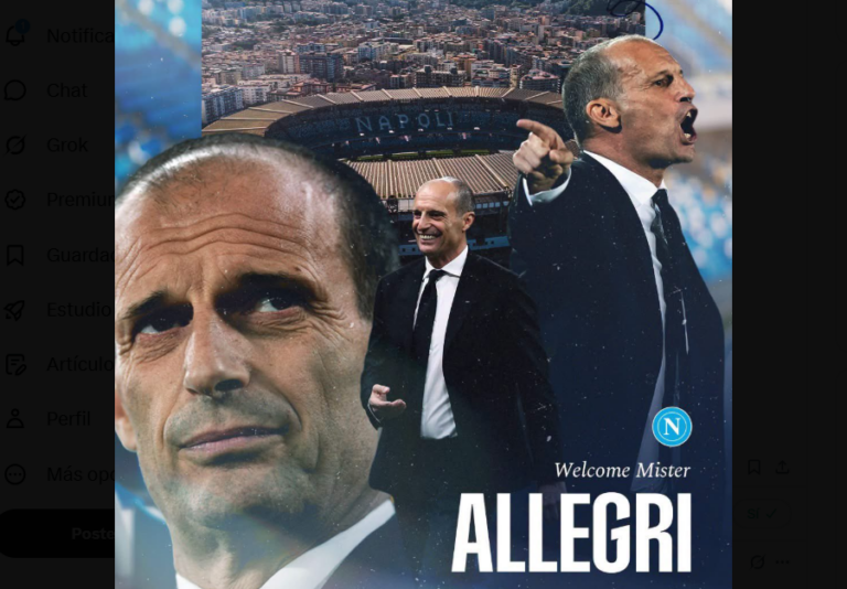 OFICIAL: Massimiliano Allegri es nuevo entrenador del Napoli