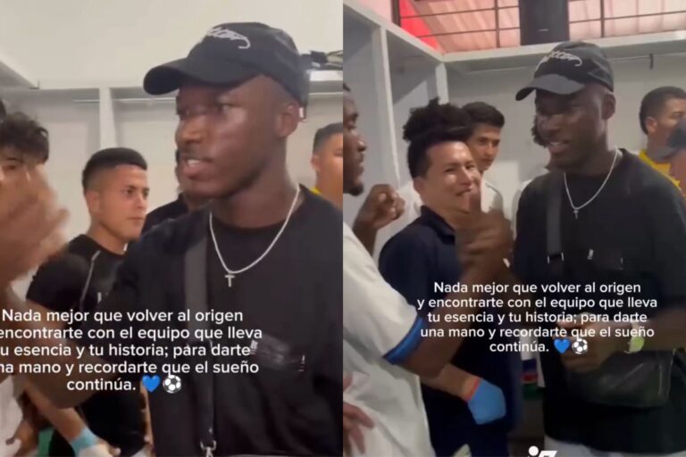 (VIDEO) Moi Caicedo visitó a su equipo en Santo Domingo tras la participación de La Tri en el Mundial
