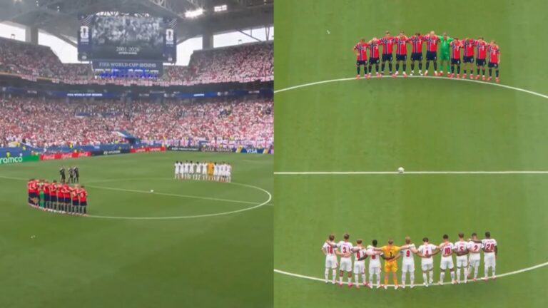 (VIDEO) Emotivo minuto de silencio por Jayden Adams antes del Noruega vs. Inglaterra