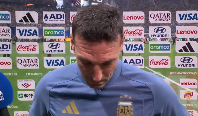 (VIDEO) Lionel Scaloni se emociona hasta las lágrimas tras clasificación de Argentina