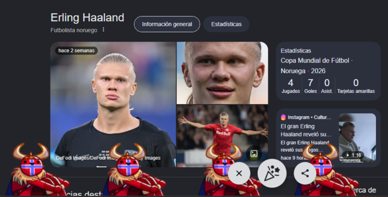Google homenajea a Erling Haaland con el mítico Remo Vikingo