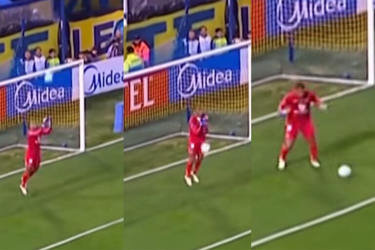 (VIDEO) ¡CERCA DEL BLOOPER! El error de Omar Carabalí que casi le cuesta un gol ante Boca Juniors