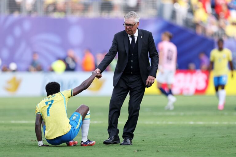 Ancelotti reveló que Vinícius no estaba entre los mejores cobradores de penales de Brasil