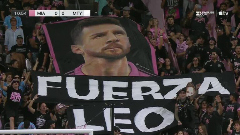 EN APOYO A MESSI: El gesto de la hinchada del Inter Miami al minuto 10