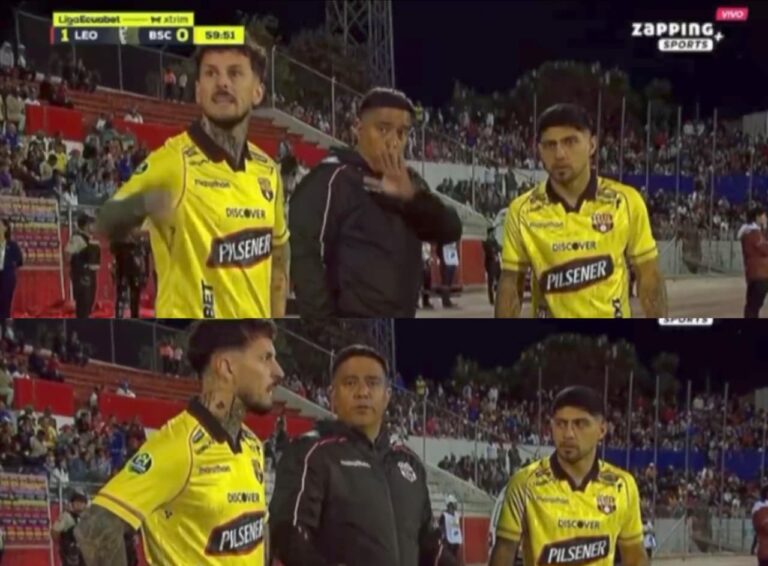 (VIDEO) La molestia de César Farías tras ser enfocado mientras realizaba los cambios