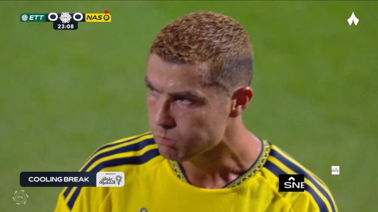 (VIDEO) La bronca de Cristiano Ronaldo por el mal juego del Al Nassr