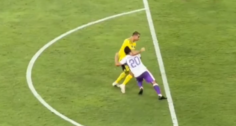 (VIDEO) Cristiano Ronaldo y Matías Palacios protagonizaron un tenso cruce en Al Ain vs. Al Nassr