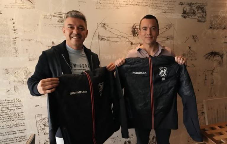 (FOTO) Daniel Noboa recibió a Marcelo Gallardo
