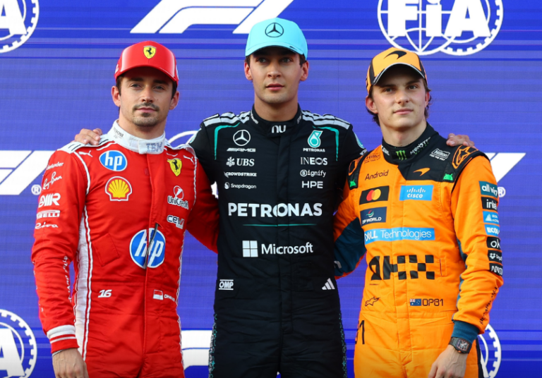 Tras accidente de Antonelli: George Russell arrasa en Bakú y consigue una pole dominante