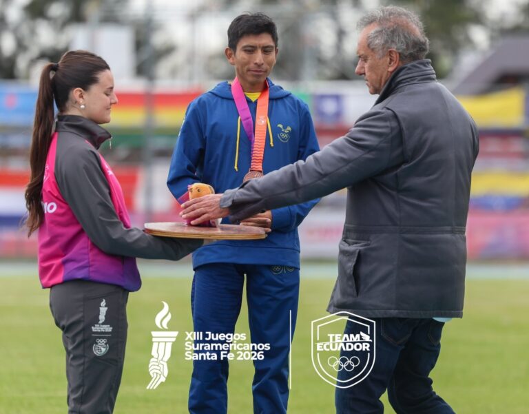 PRIMERA DE ATLETISMO: Luis Masabanda ganó medalla de bronce en los Juegos Suramericanos