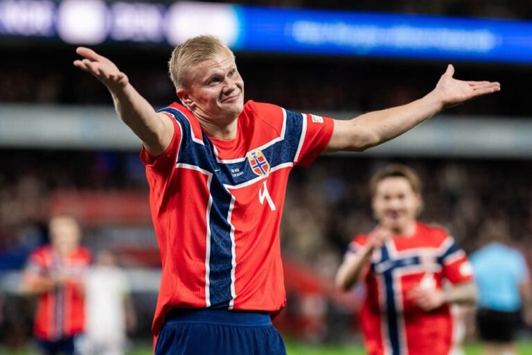 (VIDEO) Doblete de Erling Haaland en el triunfo Noruega ante Dinamarca en el inicio de la Nations League