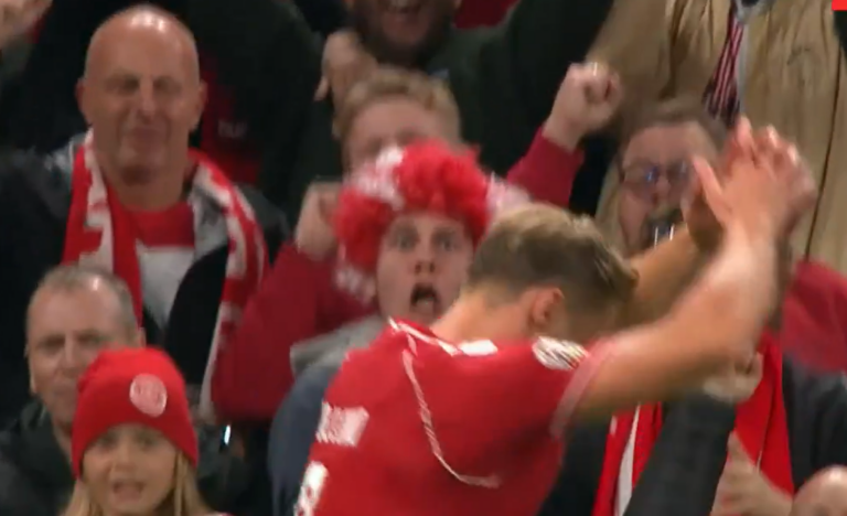 (VIDEO) Højlund celebró con el ‘SIU’ de Cristiano Ronaldo Vs. Portugal