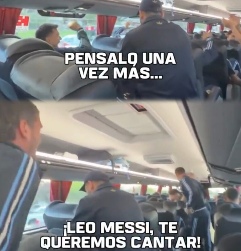 (VIDEO) “Pensalo una vez más”: el emotivo cántico de la Selección Argentina a Messi